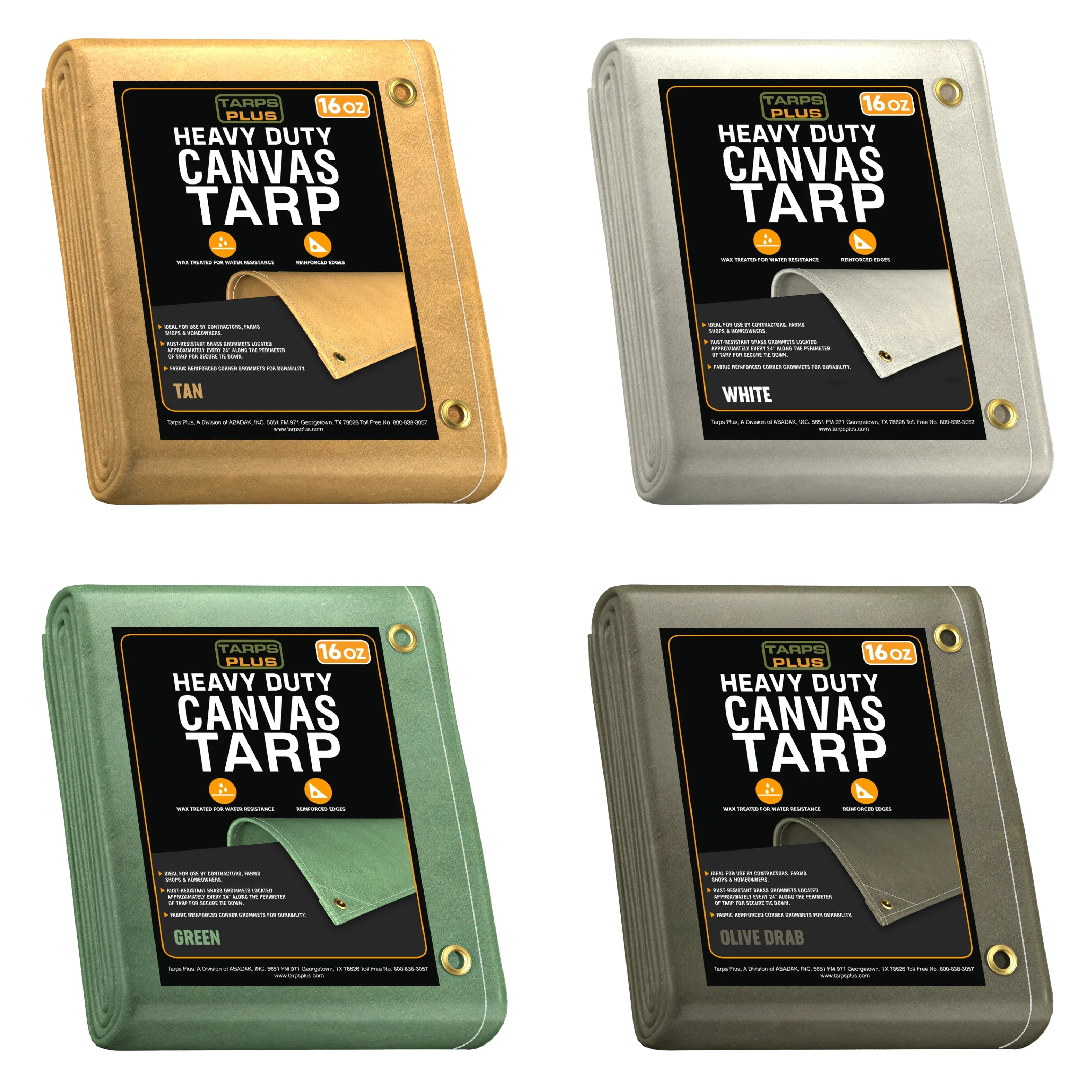 Waxed Canvas Tarp 3×3 Durable Wax Canvas Tarp - 100% Cotton 3x3m 8oz – Journeyman