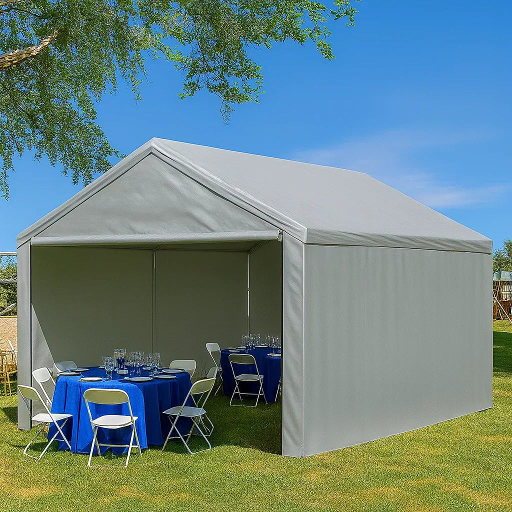 Enclosed Tarp Canopy 10' x 16'.