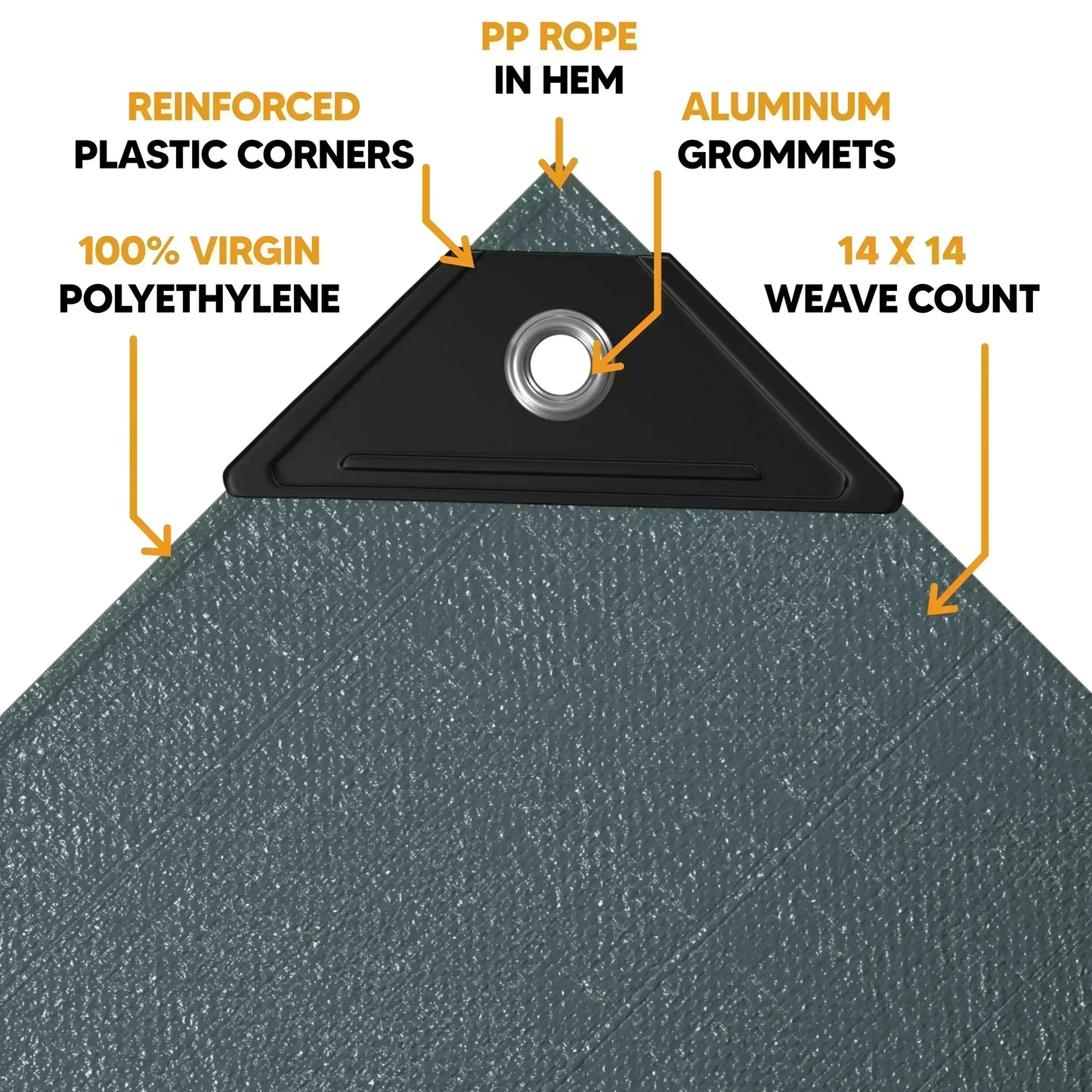 Closeout - Silver Poly Tarp 14' x 16'