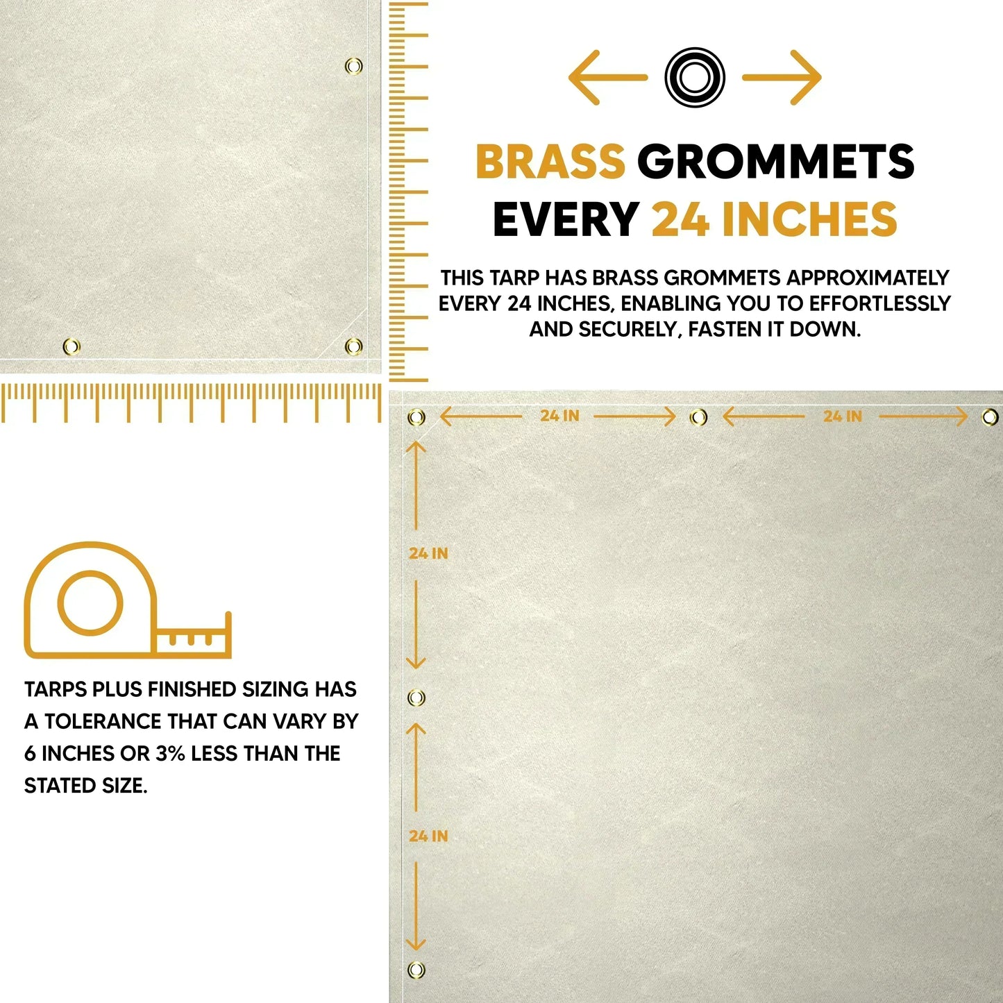 White Canvas Tarp 20' x 40'