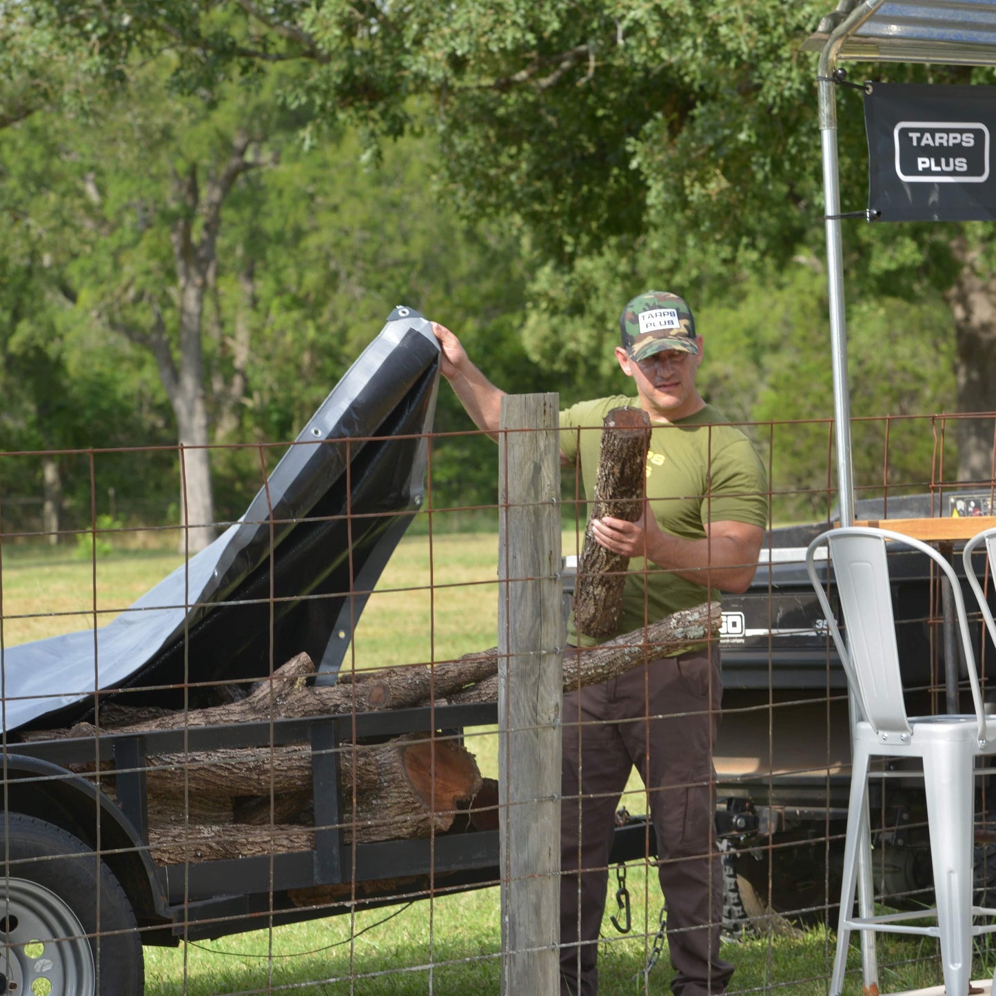 Silver/Black Poly Tarps.