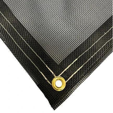 Vinyl Mesh Tarp - Black - 5' x 7'.