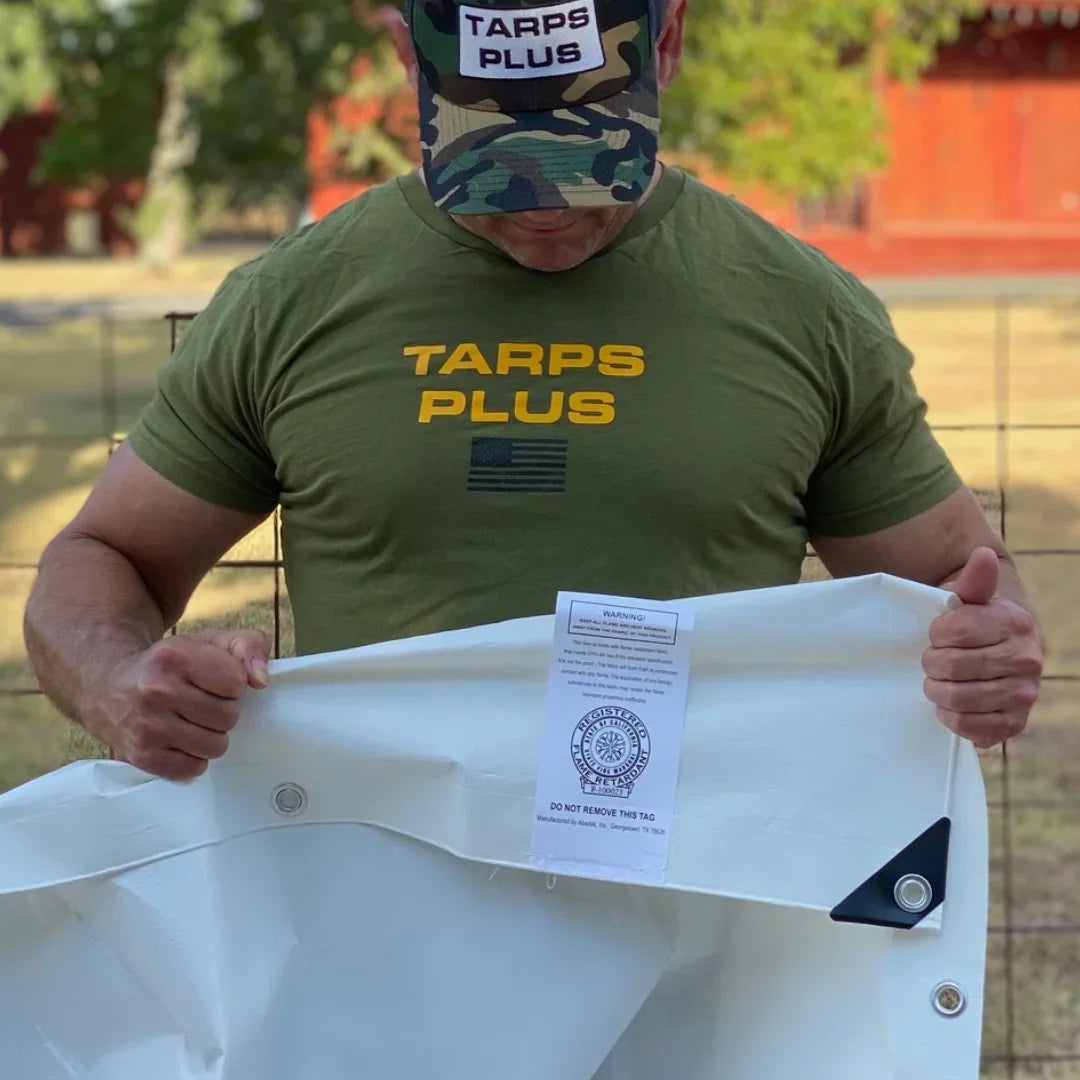 Poly Fire Retardant Tarps.