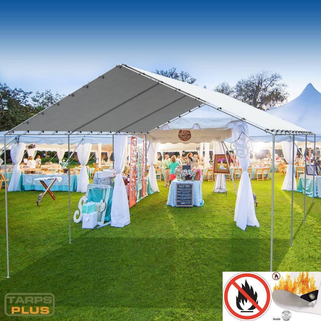 Fire Retardant Tarp Canopies.