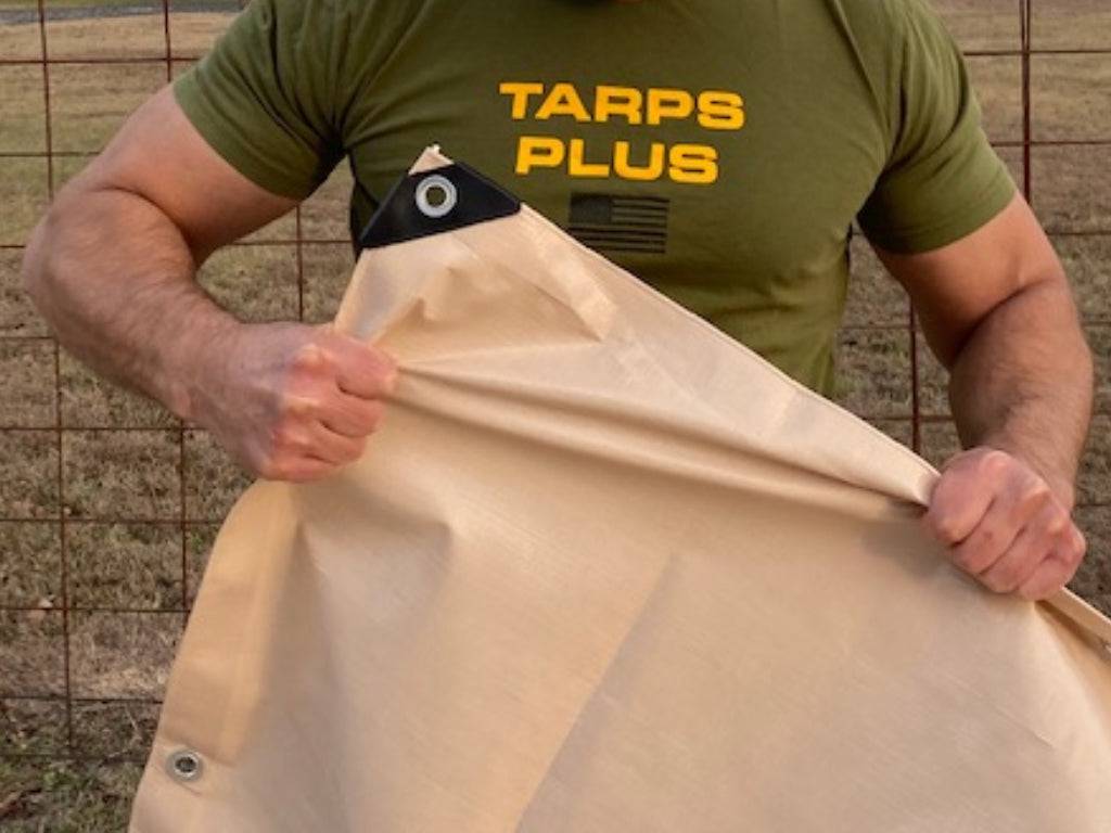 Tan Poly Tarps - TarpsPlus