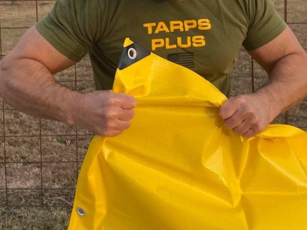 Yellow Poly Tarps.