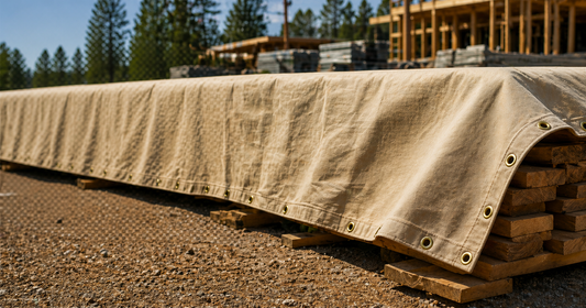 canvas tarps used for covering equipments