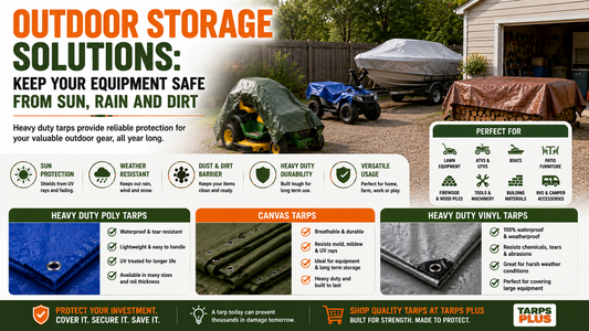 Heavy-Duty Tarps for Outdoor Storage: Keep Your Equipment Safe from Sun, Rain and Dirt