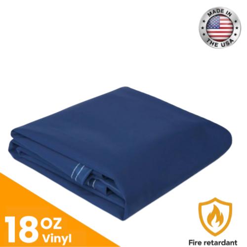 18 oz. Flame Retardant Vinyl Tarp - Blue.