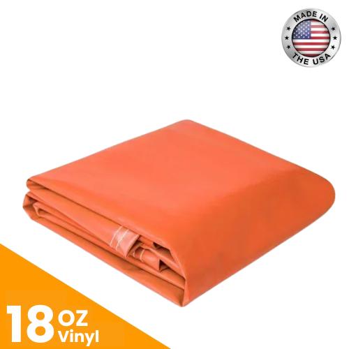 18 oz. Vinyl Tarps - Orange.