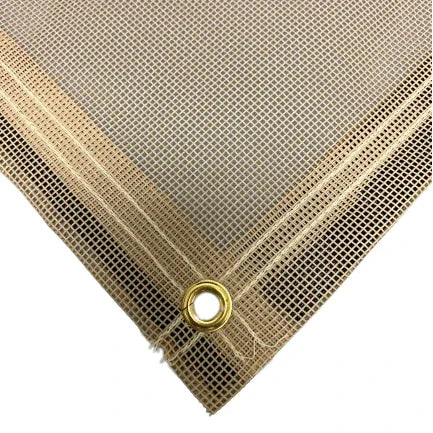 VINYL MESH TARP - TAN.