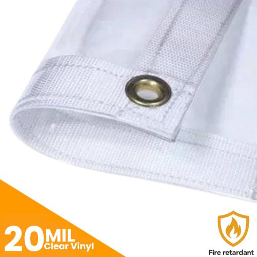FIRE RETARDANT CLEAR VINYL TARPS.