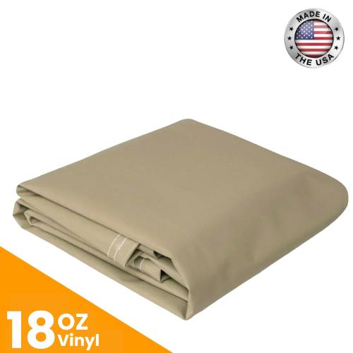 18 oz. Vinyl Tarps - Tan.