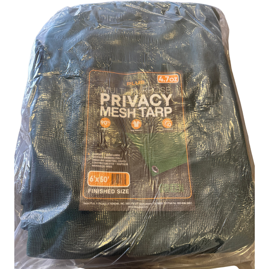 60% Green Mesh Tarp 6' x 50'