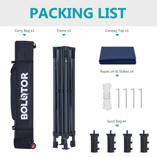 BOLOTOR POP-UP TENT 8' x 8'.