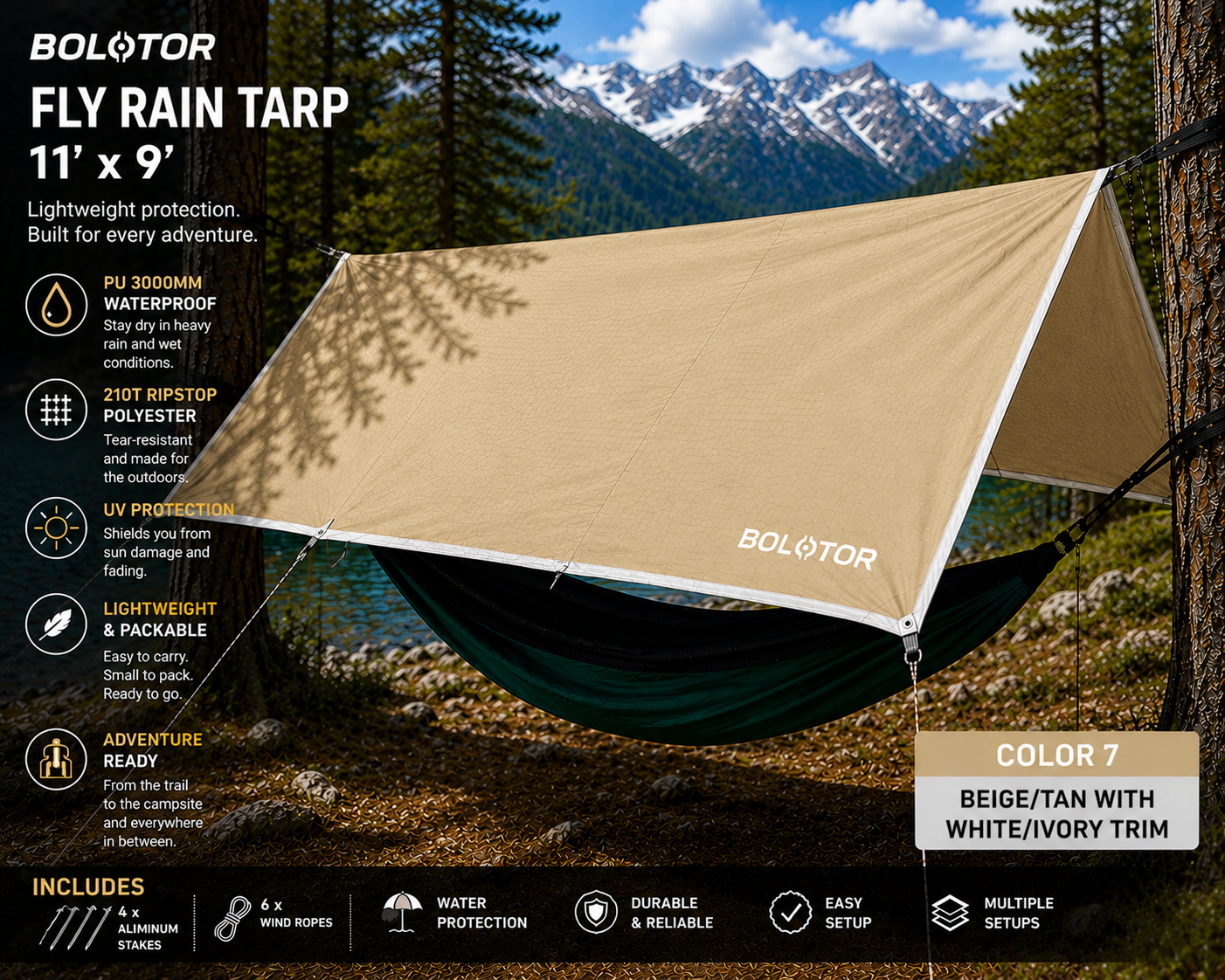 BOLOTOR Fly Rain Tarp