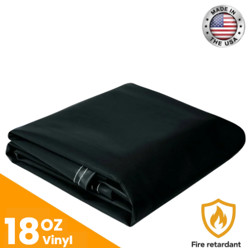 18 oz. Flame Retardant Vinyl Tarp - Black