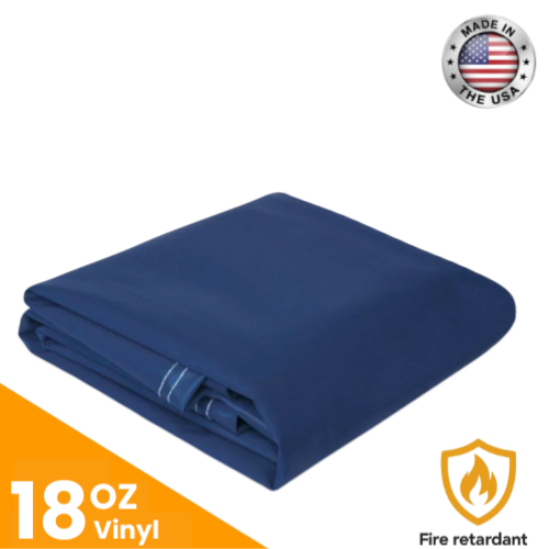 18 oz. Flame Retardant Vinyl Tarp - Blue