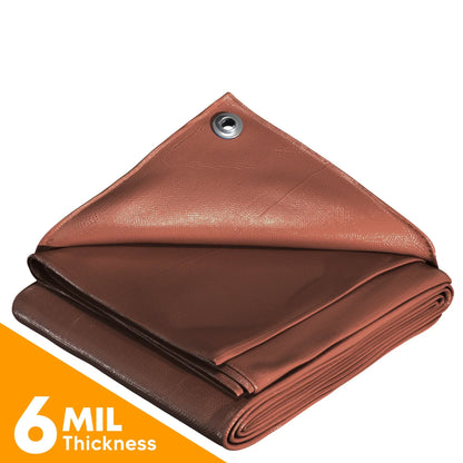 Brown Poly Tarps - TarpsPlus