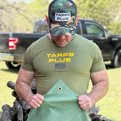 Green Canvas Tarp 20' x 40' - TarpsPlus