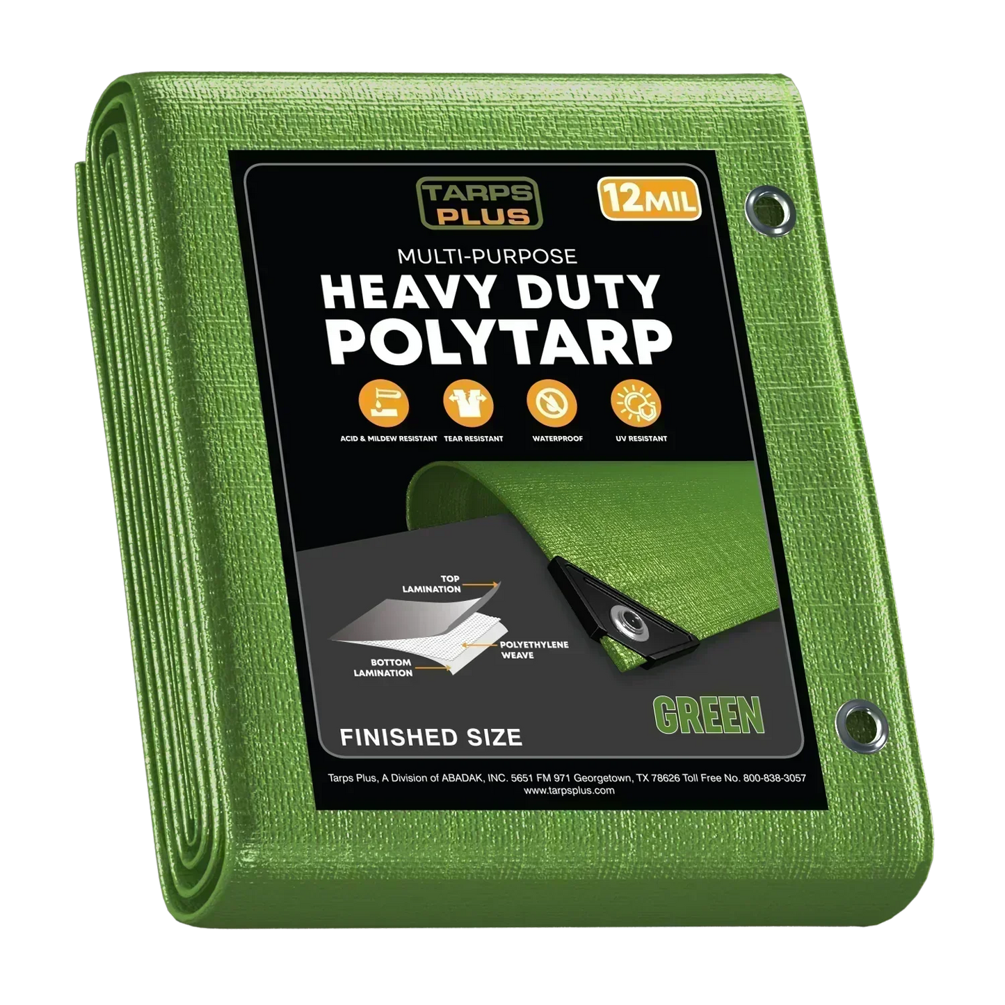 Green Poly Tarp 30' x 30'
