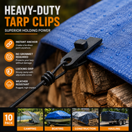 Heavy-Duty Tarp Clips – 10 Pack - Reusable Tarp Clips