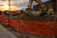 Orange Safety Barrier Fence - 4' x 50'.