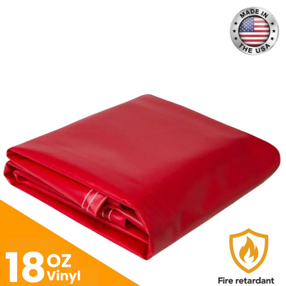 18 oz. Flame Retardant Vinyl Tarp - Red