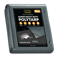 Silver/Black Poly Tarp 50' x 100'