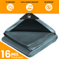Silver/Black Poly Tarp 18' x 24'