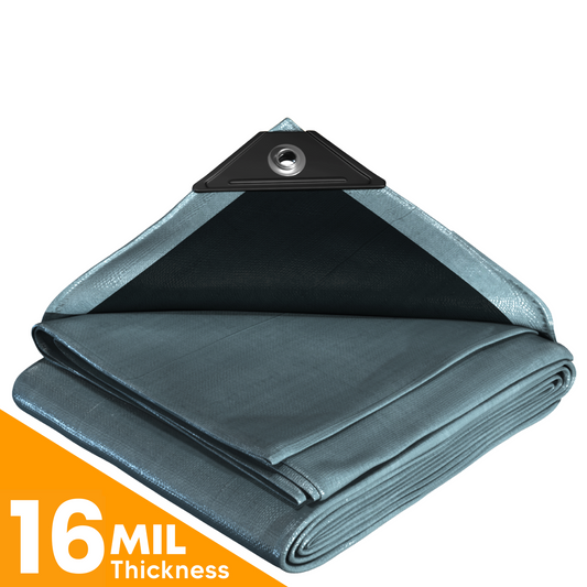 Silver/Black Poly Tarps