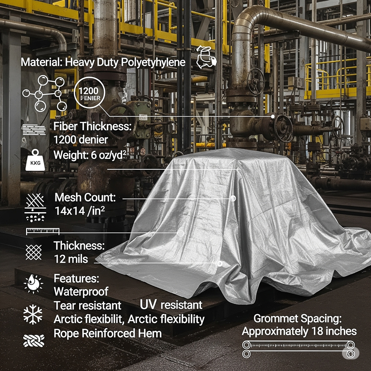 Silver Poly Tarps