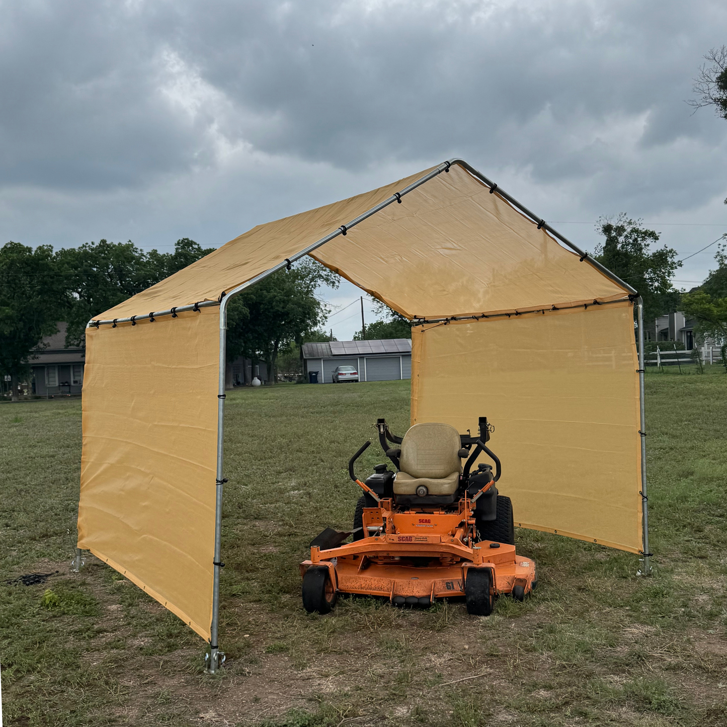 2-Pack of Tan Mesh 6' x 10' Tarps (Demo)
