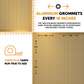 Tan mesh tarp with aluminum grommets spaced every 18 inches for secure tie-downs and accurate finished sizing.