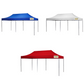Red, White and Blue 10x20 pop-up canopy top with high peak design, made for outdoor shelter, events, and vendor setups.