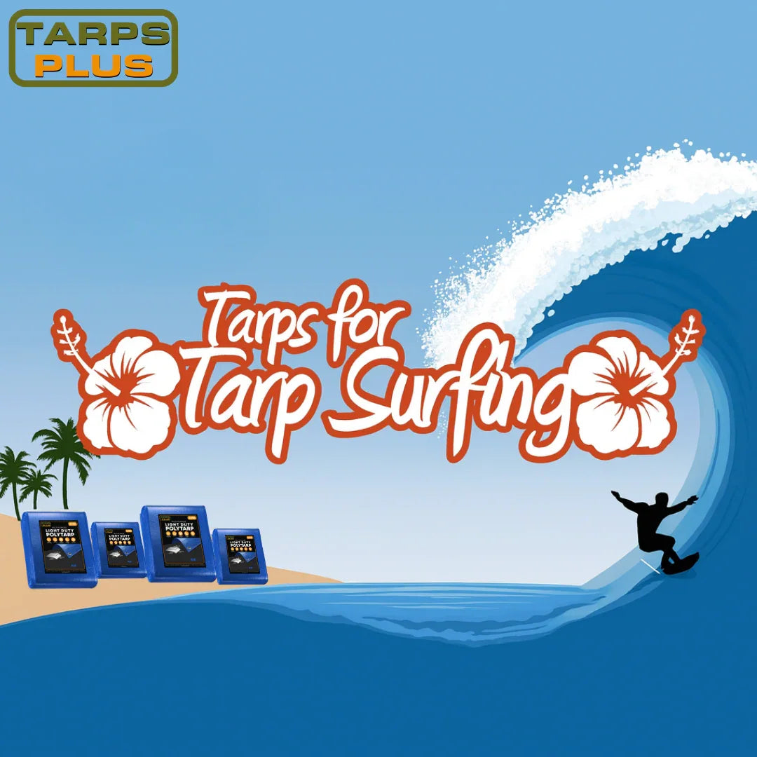 Blue Poly Tarp 40' x 60' by Tarps Plus