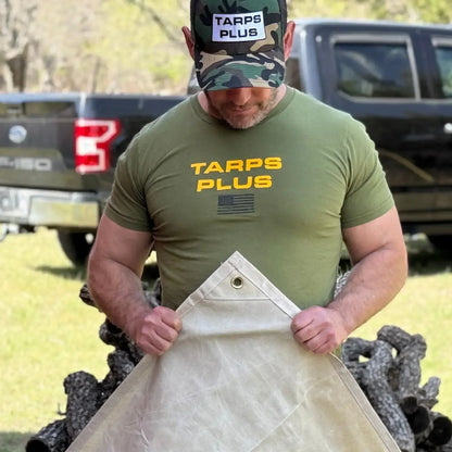 White Canvas Tarp 20' x 40' - TarpsPlus