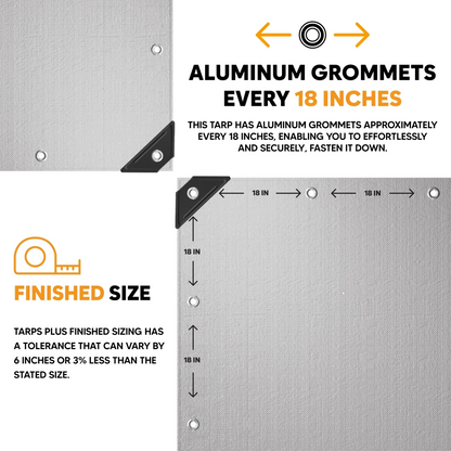 Closeout - White Poly Tarp 60' x 60' - TarpsPlus