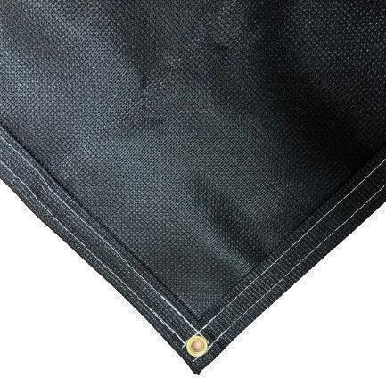 Black 20' x 40' 86% super shade mesh tarp with industrial corner panel reinforcement
