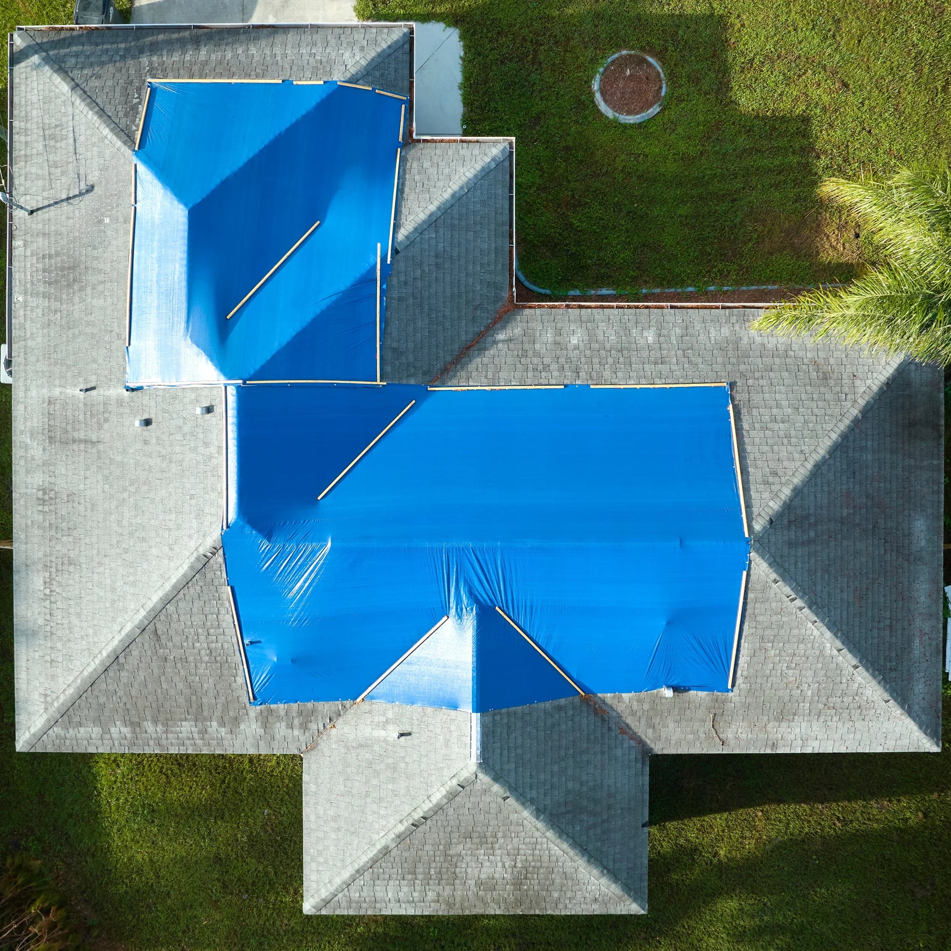 Blue Poly Tarp 15' x 30' by Tarps Plus