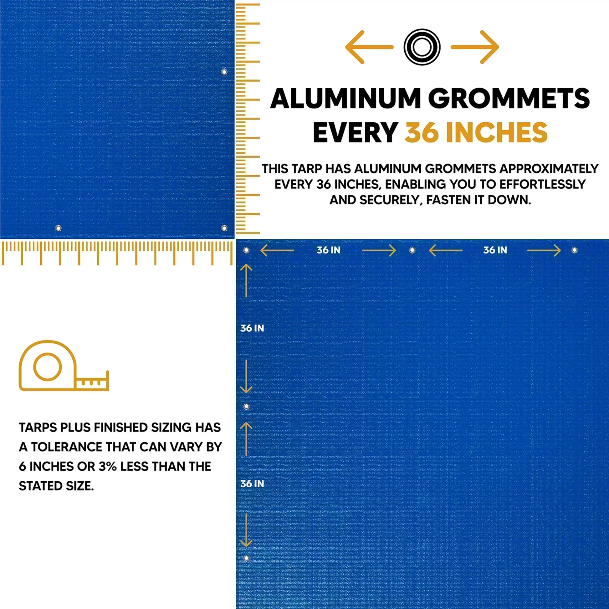 Blue 24' x 36' Poly Tarp for Vehicle Protection
