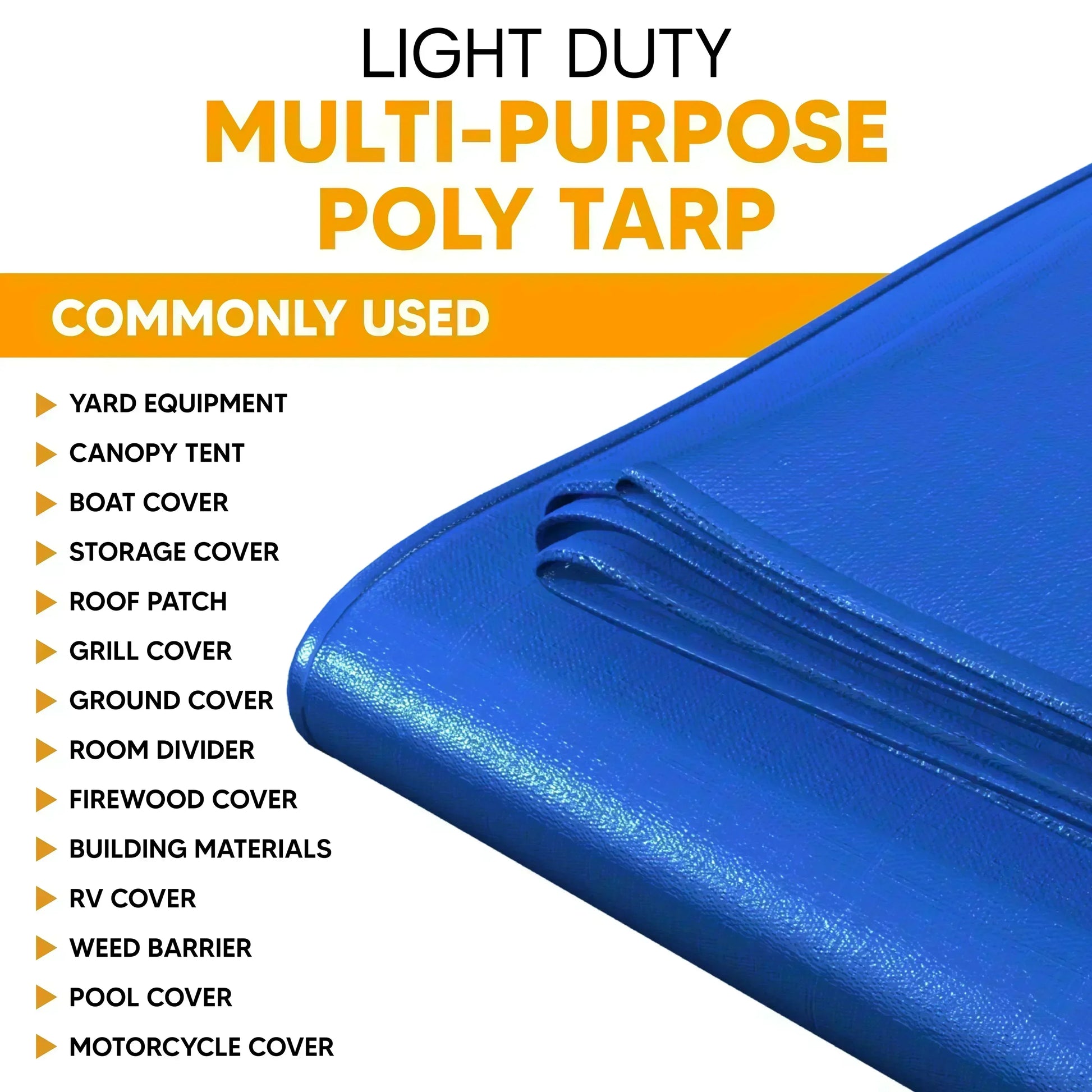 Blue Poly Tarp 50' x 50' by Tarps Plus