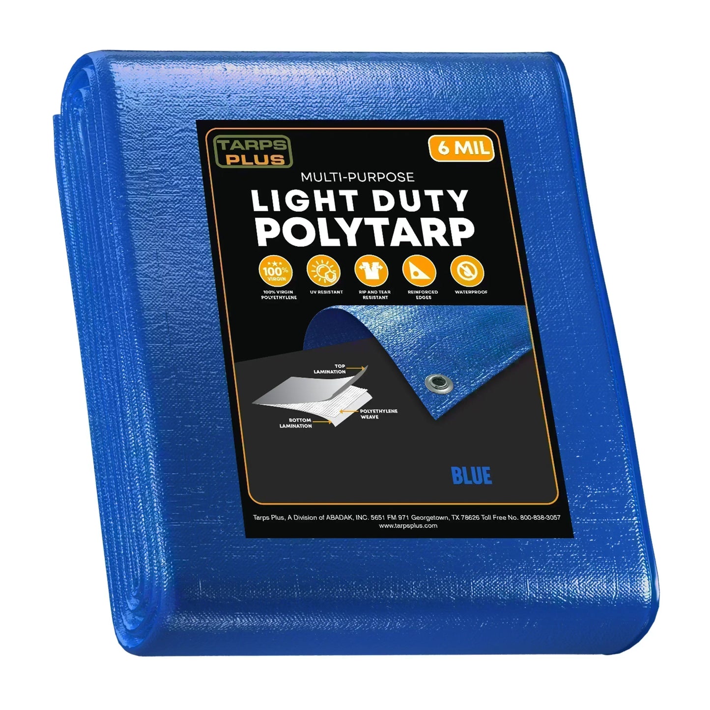 Blue Poly Tarp 100' x 100'