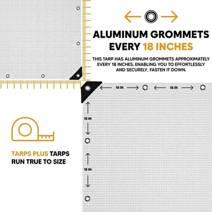 Clear 16' x 20' transparent tarps suitable for equipment coverage and outdoor shielding