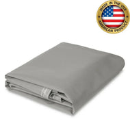 Gray 20' x 20' 18oz vinyl tarp offering multi purpose industrial protection