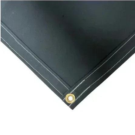 Gray 16' x 20' polyester waterproof canvas tarp featuring waterproof reinforced corner construction