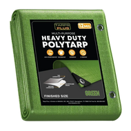 Green 6' x 8' forest tarp designed for outdoor utility and weather protection coverage