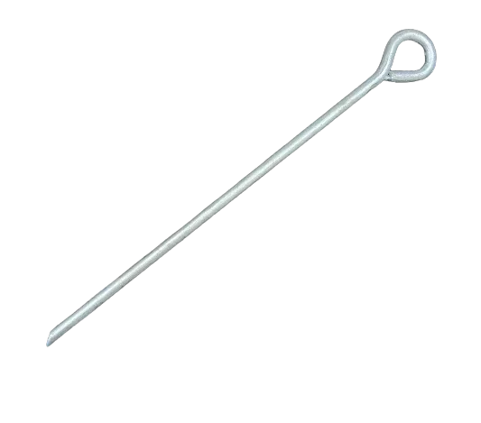 Heavy duty canopy stake 15" featuring a steel loop end stake construction
