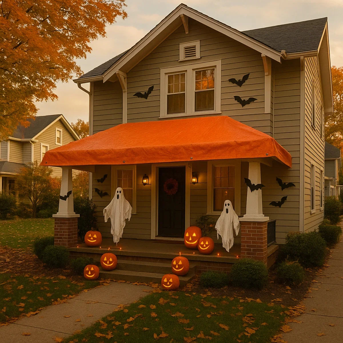 Orange Poly Tarps