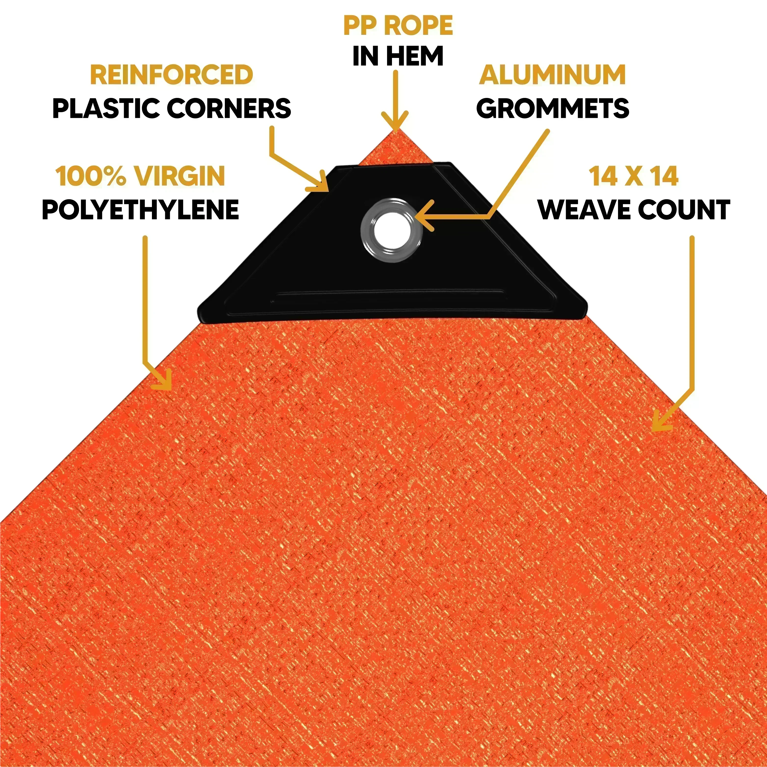 orange tarps Orange Poly Tarp 20' x 30' by Tarps Plus